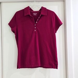 Burgundy collared shirt
